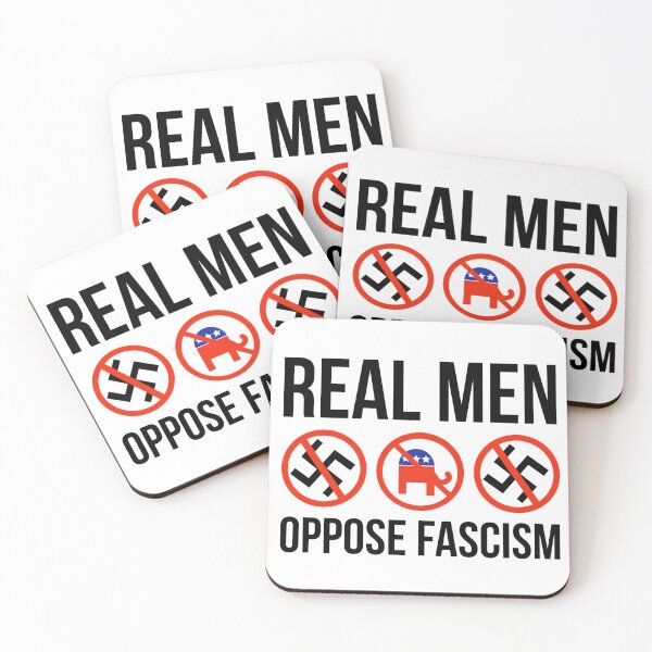 Item preview, Real men oppose fascism  designed and sold by Rachel the Artist .