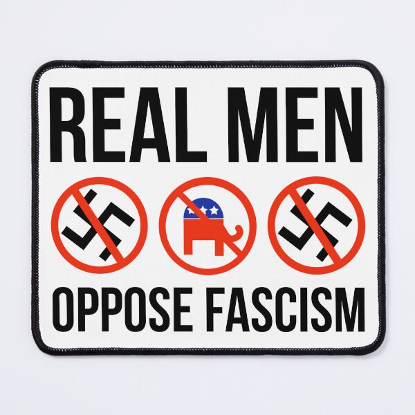 Item preview, Real men oppose fascism  designed and sold by Rachel the Artist .