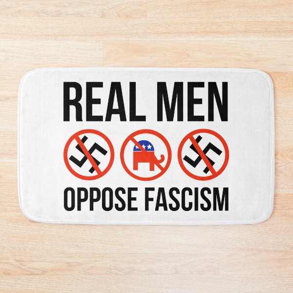 Item preview, Real men oppose fascism  designed and sold by Rachel the Artist .