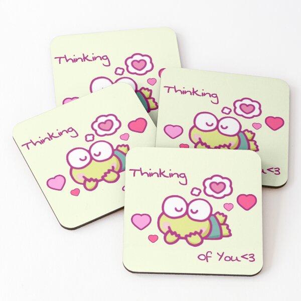 Item preview, Cute Keroppi Frog – Thinking of You Love Hearts Kawaii Design designed and sold by Heavenly-Cloudz.