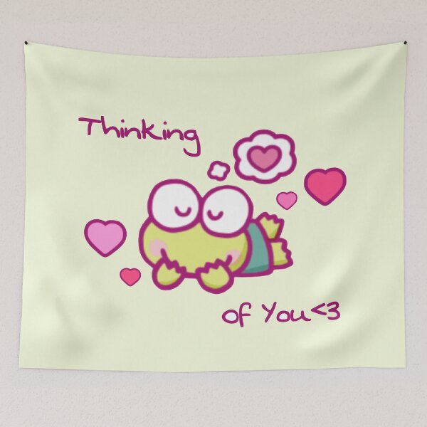 Item preview, Cute Keroppi Frog – Thinking of You Love Hearts Kawaii Design designed and sold by Heavenly-Cloudz.