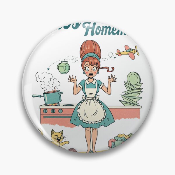Item preview, Vintage Retro Housewife Chaos Kitchen Funny Illustration designed and sold by Pitujuck Kachanond.