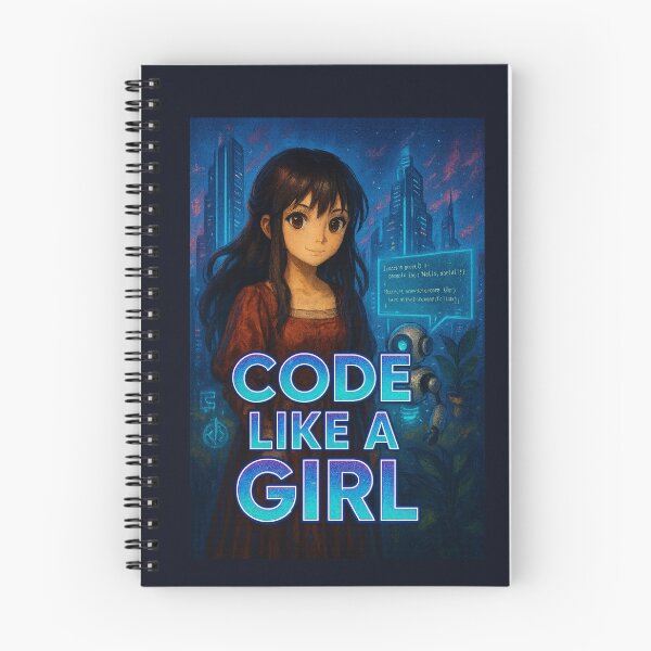 Item preview, Code Like a Girl – Futuristic Anime Empowerment Design designed and sold by LittleCountess.