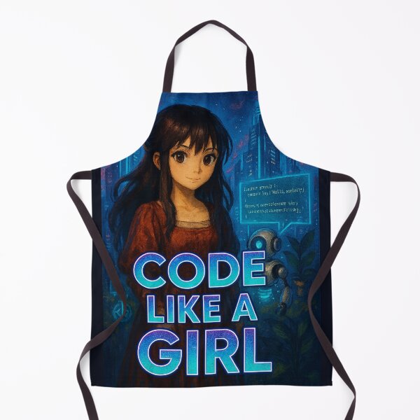 Item preview, Code Like a Girl – Futuristic Anime Empowerment Design designed and sold by LittleCountess.