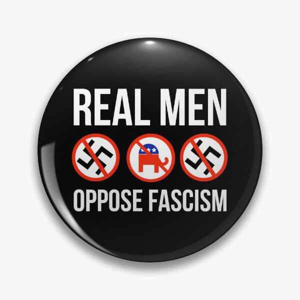 Item preview, Real men oppose fascism  designed and sold by Rachel the Artist .