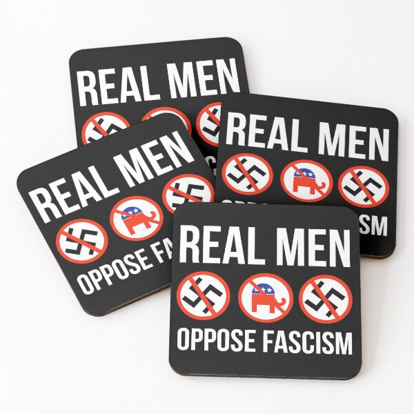 Item preview, Real men oppose fascism  designed and sold by Rachel the Artist .