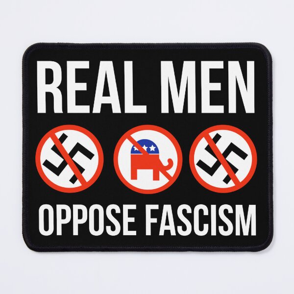 Item preview, Real men oppose fascism  designed and sold by Rachel the Artist .