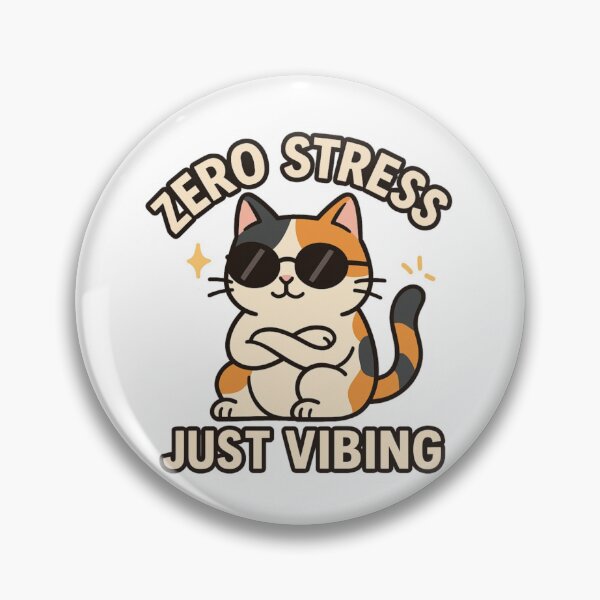 Item preview, Zero Stress Just Vibing Calico Cat  designed and sold by Yunosanx.