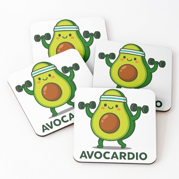 Item preview, Avocardio illustration – Funny Avocado Fitness Design designed and sold by creativevandal.