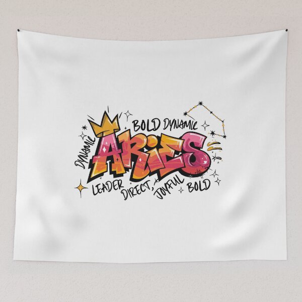 Item preview, Aries Zodiac Personality Graphic – Astrology Star Sign Design for Bold Aries designed and sold by JoeZigns81.