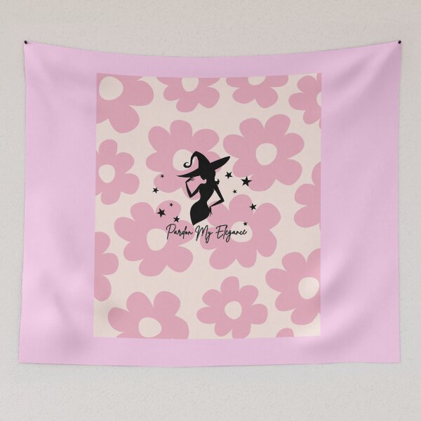 Item preview, Push My Essence – Pink Retro Floral Aesthetic designed and sold by shopgoldenera.