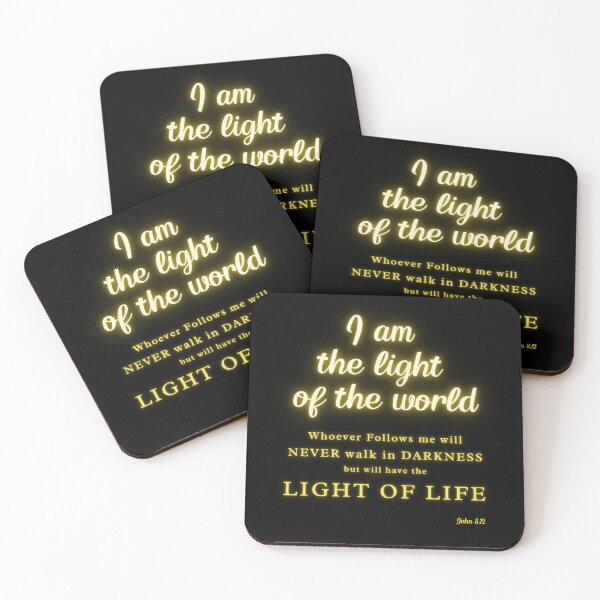 Item preview, I am the Light -John 8 Jesus Bible Scripture Verse Christian designed and sold by Ceramic Scripture.