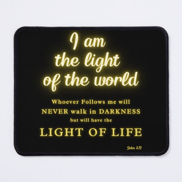 Item preview, I am the Light -John 8 Jesus Bible Scripture Verse Christian designed and sold by Ceramic Scripture.