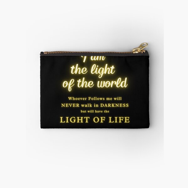 Item preview, I am the Light -John 8 Jesus Bible Scripture Verse Christian designed and sold by Ceramic Scripture.