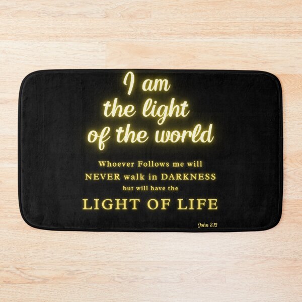 Item preview, I am the Light -John 8 Jesus Bible Scripture Verse Christian designed and sold by Ceramic Scripture.