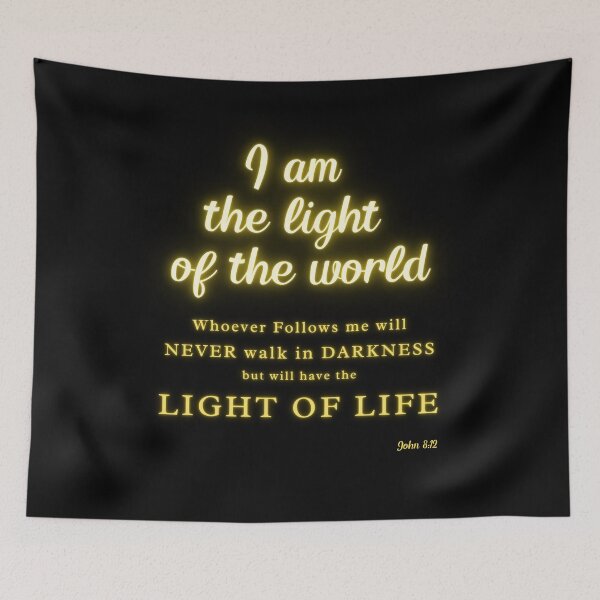 Item preview, I am the Light -John 8 Jesus Bible Scripture Verse Christian designed and sold by Ceramic Scripture.
