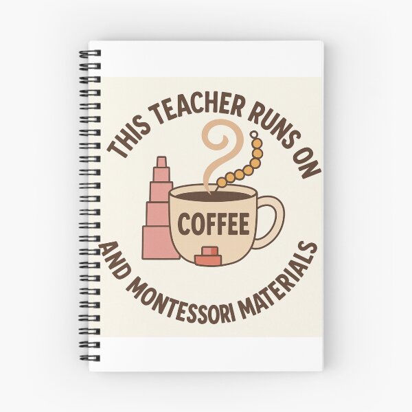 Item preview, This Teacher Runs on Coffee and Montessori Materials designed and sold by MforMontessori.