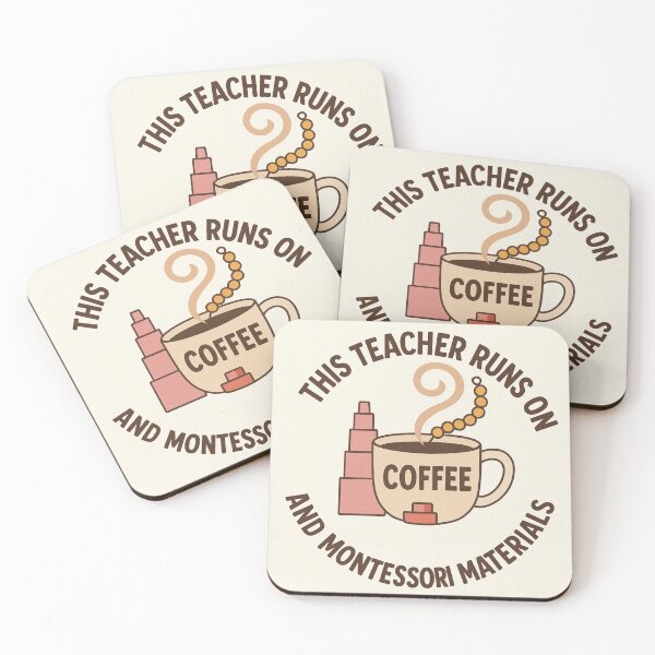 Item preview, This Teacher Runs on Coffee and Montessori Materials designed and sold by MforMontessori.