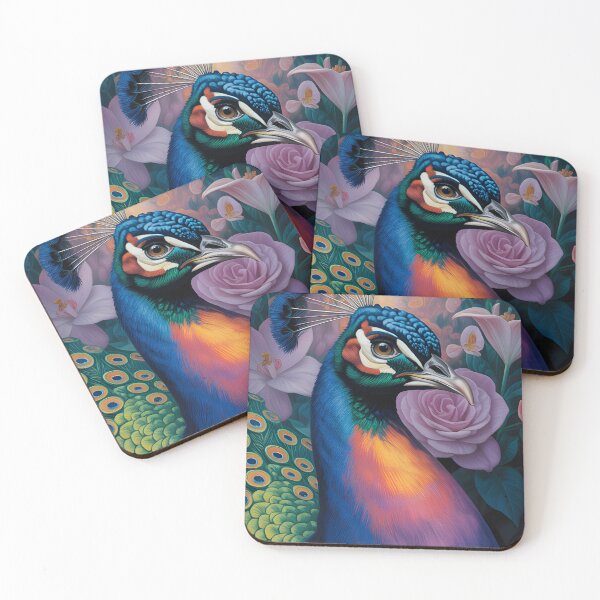 Item preview, Disco Peacock: Enchanting Bloom & Bold Vibrance designed and sold by CanvasCarousel.