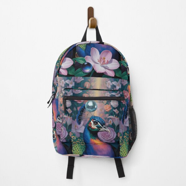 Item preview, Disco Peacock: Enchanting Bloom & Bold Vibrance designed and sold by CanvasCarousel.