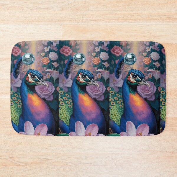 Item preview, Disco Peacock: Enchanting Bloom & Bold Vibrance designed and sold by CanvasCarousel.