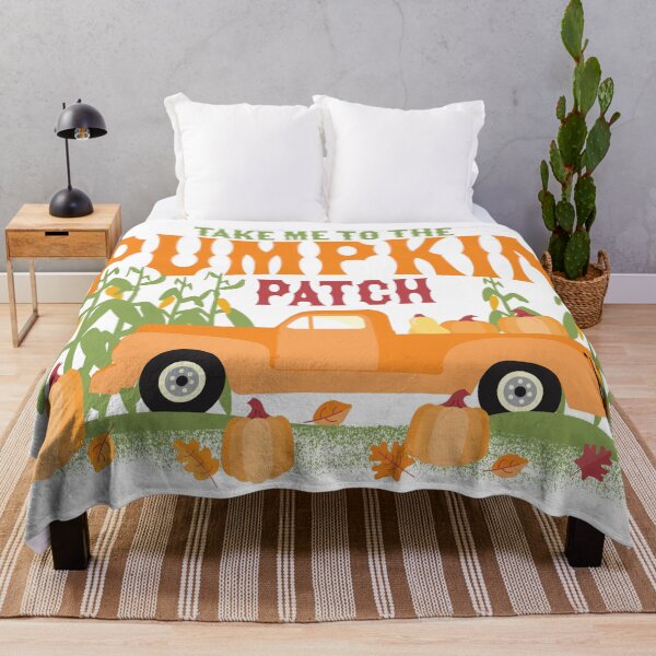 Item preview, Take me to the pumpkin patch text design with retro pick up truck pumpkins and cornstalks designed and sold by Jdawnink.