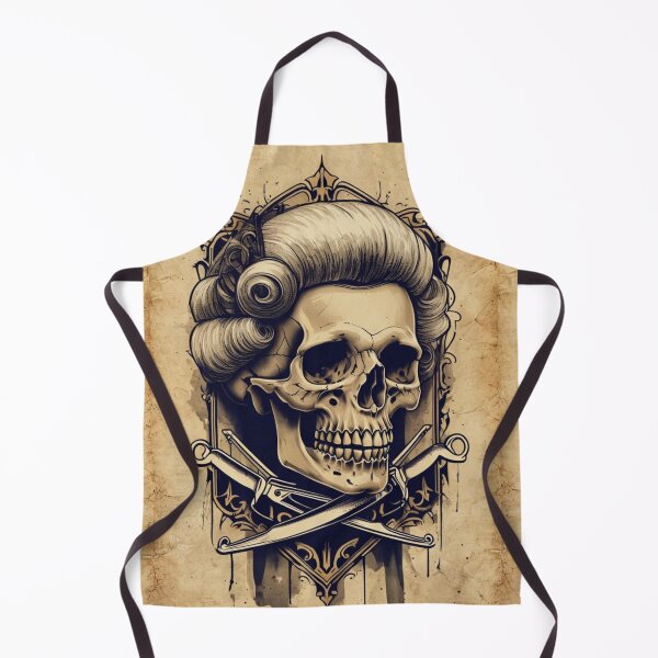 Item preview, Skull with Razors – Dark Barber Art designed and sold by Antik by Schulz.