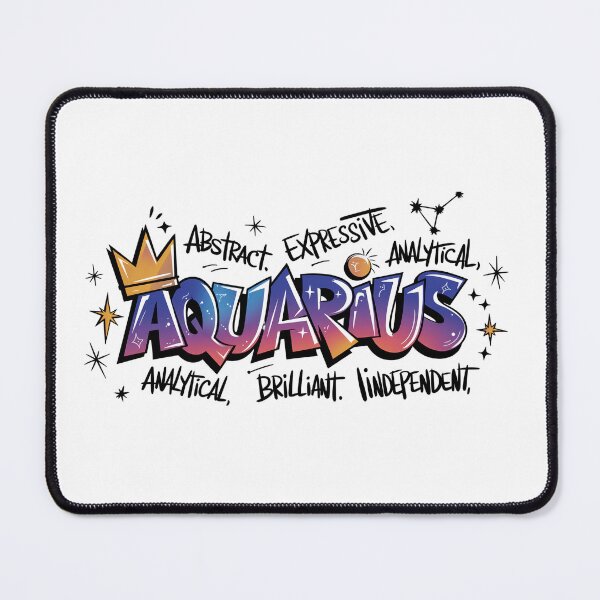 Item preview, Aquarius Zodiac Personality Graphic – Astrology Star Sign Design for Visionary Aquarians designed and sold by JoeZigns81.