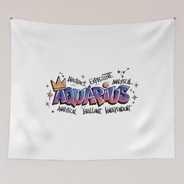 Item preview, Aquarius Zodiac Personality Graphic – Astrology Star Sign Design for Visionary Aquarians designed and sold by JoeZigns81.