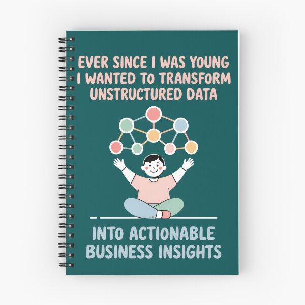 Item preview, Funny Data Science Quote Transforming Unstructured Data designed and sold by FreshVibe Prints.
