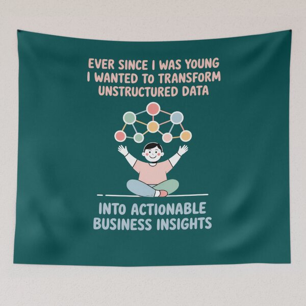 Item preview, Funny Data Science Quote Transforming Unstructured Data designed and sold by FreshVibe Prints.