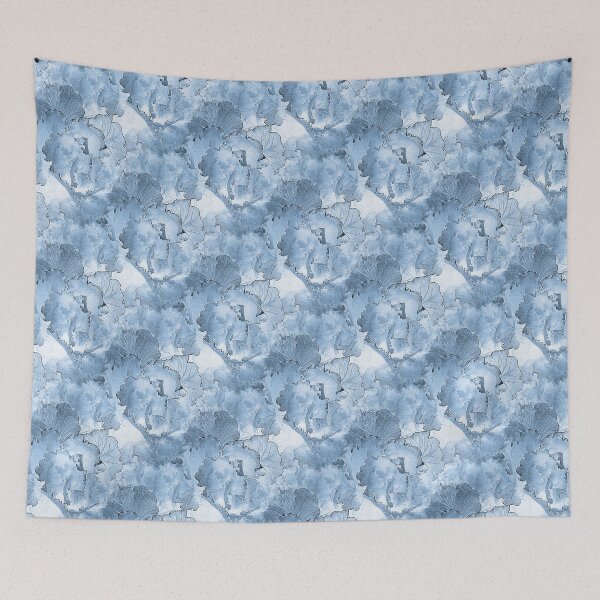 Item preview, Pastel Kale Cabbage Floral Pattern in Blue designed and sold by Artistestella.