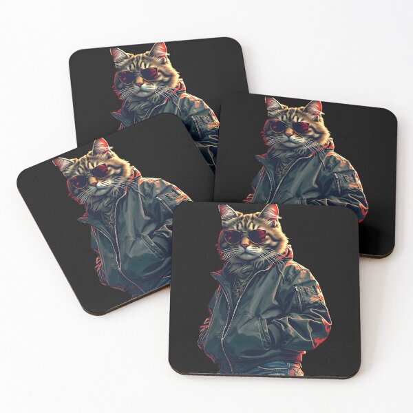 Item preview, Anthropomorphic Cat with Sunglasses designed and sold by Uglyandcute.