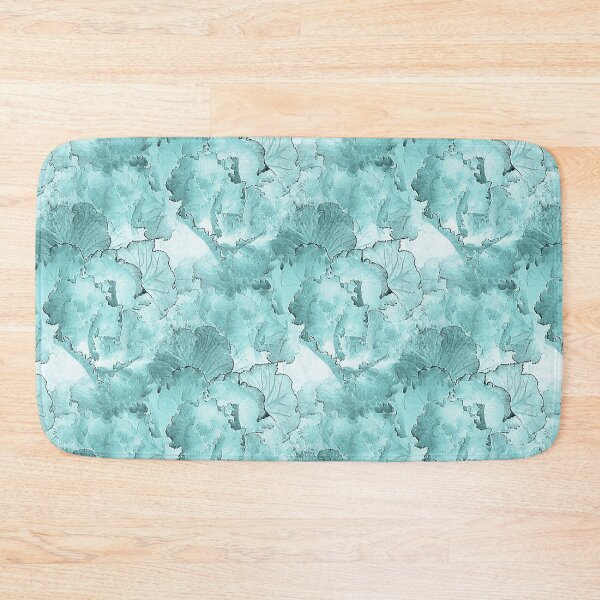 Item preview, Pastel Kale Cabbage Floral Pattern in Aqua designed and sold by Artistestella.