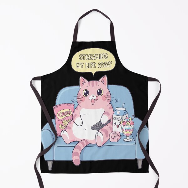Item preview, Lazy Potato Cat T-Shirt Funny Fat Anime Cat on Couch with Snacks, Kawaii Pastel Meme Design designed and sold by Neko-Doodle-co.