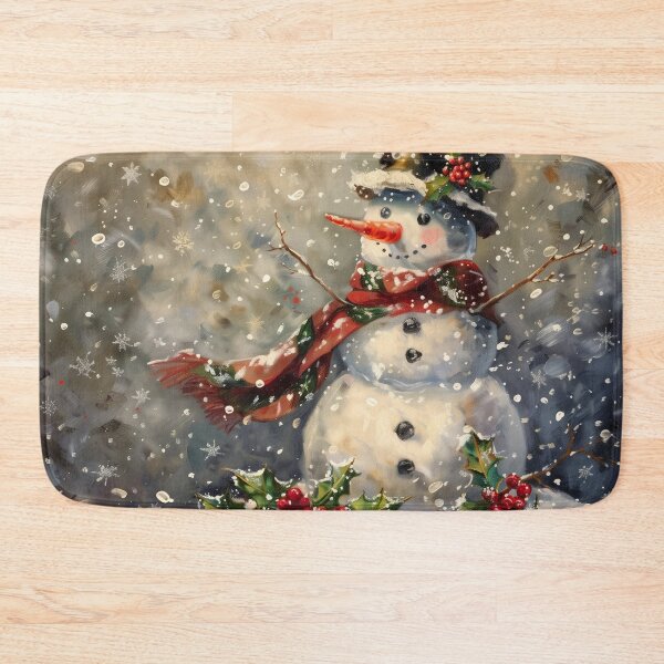 Item preview, Adorable Snowman in Snowstorm designed and sold by Hartbecke.