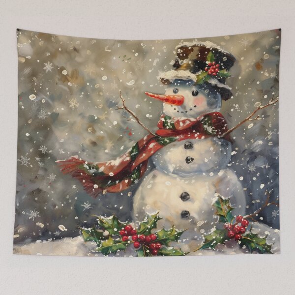 Item preview, Adorable Snowman in Snowstorm designed and sold by Hartbecke.