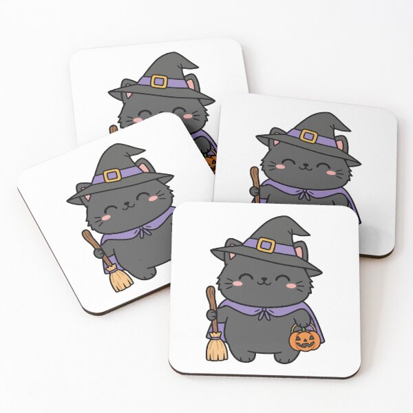 Item preview, Kawaii Black Cat Witch with Pumpkin designed and sold by brexastore.