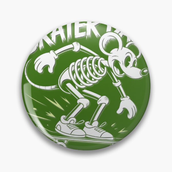 Item preview, Skater Dad Skeleton Mouse Retro Art designed and sold by Vincent Holden.