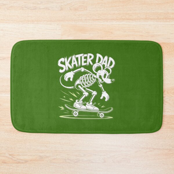 Item preview, Skater Dad Skeleton Mouse Retro Art designed and sold by Vincent Holden.