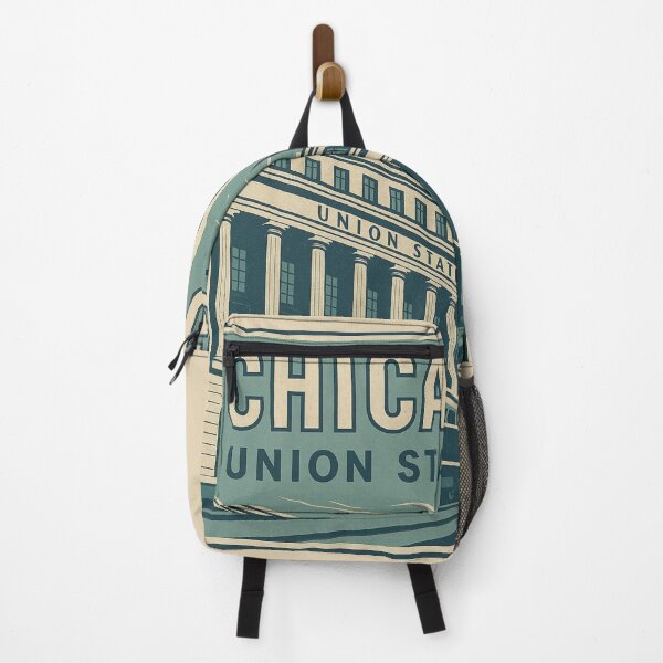 Item preview, Vintage Poster of Chicago Union Station with Classic Train designed and sold by Rue Market.