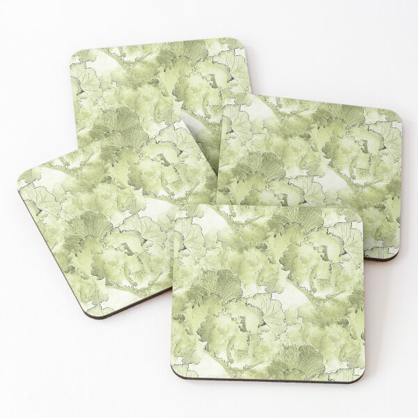 Item preview, Pastel Kale Cabbage Floral Pattern in Green designed and sold by Artistestella.