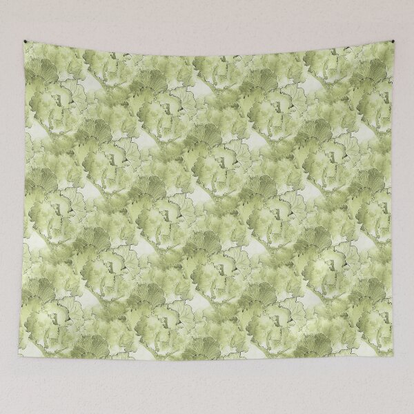 Item preview, Pastel Kale Cabbage Floral Pattern in Green designed and sold by Artistestella.