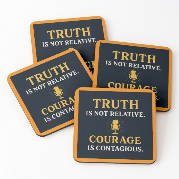Item preview, Truth is not relative. Courage is contagious. — Charlie Kirk (Black backround) designed and sold by NaphDesigns.