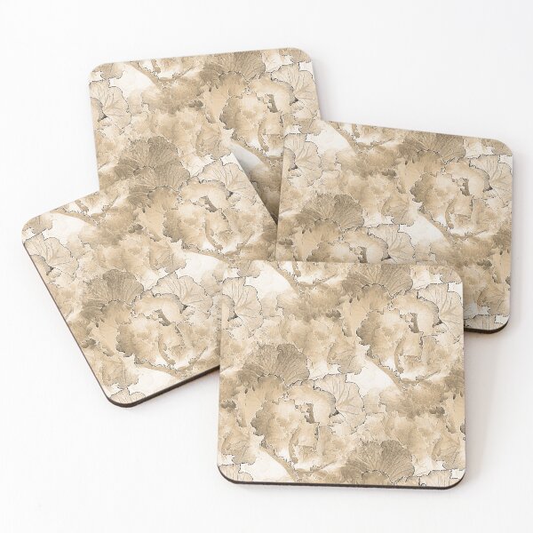 Item preview, Pastel Kale Cabbage Floral Pattern in Beige designed and sold by Artistestella.