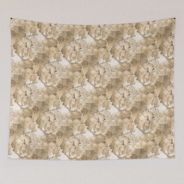 Item preview, Pastel Kale Cabbage Floral Pattern in Beige designed and sold by Artistestella.