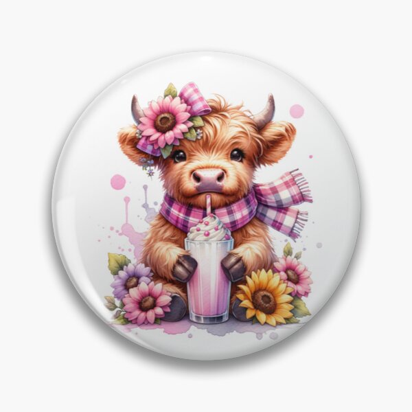 Item preview, Cutest Highland Cow Milkshake Design designed and sold by Catzelle.