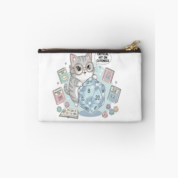 Item preview, Kawaii Chubby Cat Rolling D20 Dice, Cute Anime RPG Gamer Design designed and sold by Neko-Doodle-co.