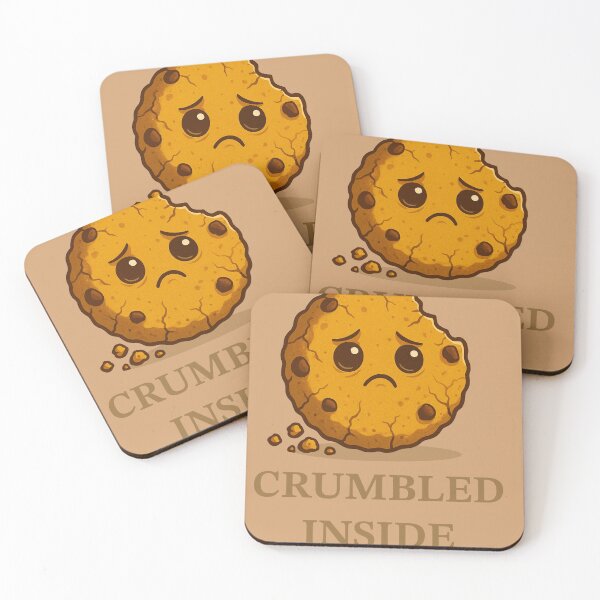 Item preview, Crumbled Inside – Sad Cookie Illustration designed and sold by creativevandal.