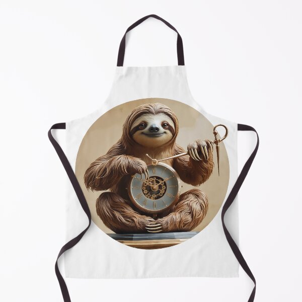 Item preview, Charming sloth with clock motif designed and sold by pehhappy.